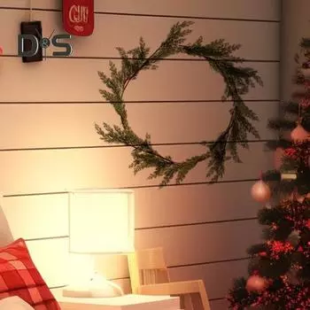 250/300 см Рождественская искусственная кедровая гирлянда, реалистичная, для внутреннего и наружного использования, для сада, подвесные искусственные сосновые растения, праздничная искусственная зелень, тростниковое украшение 2.5M