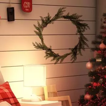 250/300 см Рождественская искусственная кедровая гирлянда, реалистичная, для внутреннего и наружного использования, для сада, подвесные искусственные сосновые растения, праздничная искусственная зелень, тростниковое украшение 2.5M