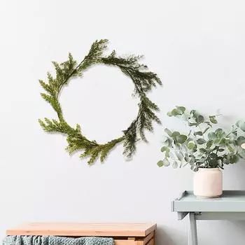 250/300 см Рождественская искусственная кедровая гирлянда, реалистичная, для внутреннего и наружного использования, для сада, подвесные искусственные сосновые растения, праздничная искусственная зелень, тростниковое украшение 2.5M