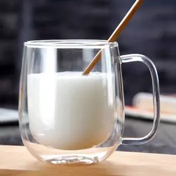 250/350 мл двухслойная прозрачная стеклянная кофейная чашка с ручкой стеклянная кофейная кружка термостойкая чашка для эспрессо чашки для чая 201-300ml
