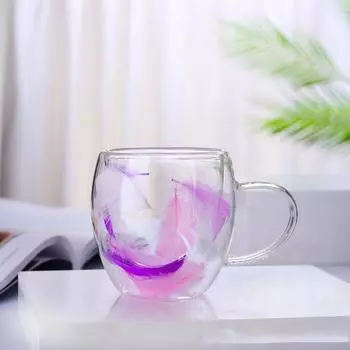 250/350 мл креативная стеклянная кружка с двойными стенками и ручкой для эспрессо, молока, латте, капучино, чая, воды, кружка для пары в подарок 250-350ml