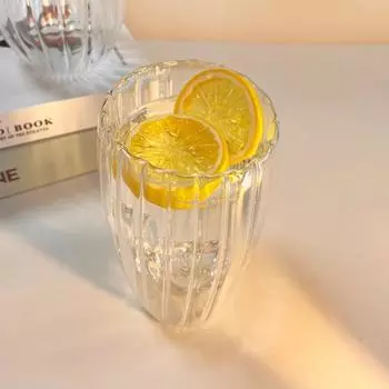 250-450 мл Двойная стеклянная чашка Прозрачная термостойкая кофейная чашка Чай Молоко Соковая кружка Домашняя пивная кружка Стакан для воды Посуда для напитков 301-400ml