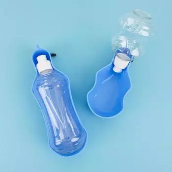 250/500 мл бутылка для воды для собак складная поилка пластиковая портативная бутылка для воды домашние животные на открытом воздухе путешествия питьевая вода кормушка миска для собак S-250ml