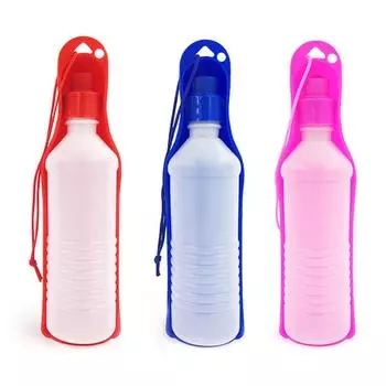 250/500 мл бутылка для воды для домашних животных кошек собак складная портативная бутылка для питья дорожная миска для питья на открытом воздухе для собак и кошек 250ML красный