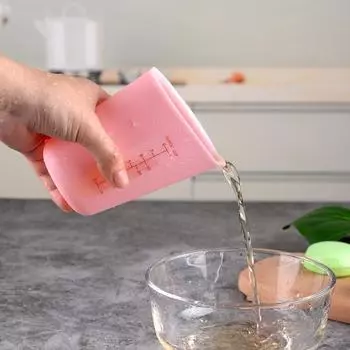 250/500 мл мерный стакан пищевой пищевой силикон легко моется пищевое устройство мерный стакан двойной шкалы для приготовления пищи 250ml белый