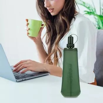 250/500ML Folding Water Bottles TPU Water Pouch BPA-Free Collapsible Flask for Running Hiking 250ml зелёный