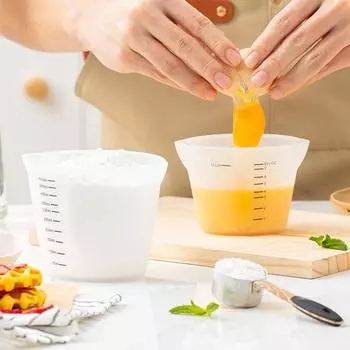 250/500ml Measuring Cup Food-Grade Silicone Measuring Jug Measuring Tools Scales Mixing Cup Kitchen Cake Baking Tool