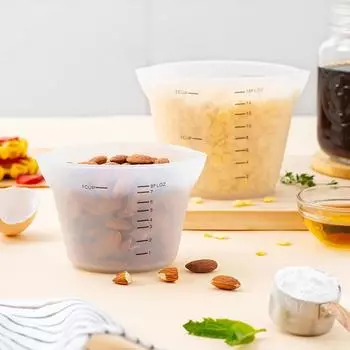 250/500ml Measuring Cup Food-Grade Silicone Measuring Jug Measuring Tools Scales Mixing Cup Kitchen Cake Baking Tool