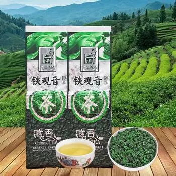 250 г чая Anxi Tie Guan Yin Oolong, органический зеленый чай в вакуумной упаковке, листовой чай