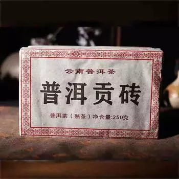 250 г Юньнаньский спелый чай Пуэр Кирпич Органический приготовленный чай Пуэр Мэнхайский чай Пуэр