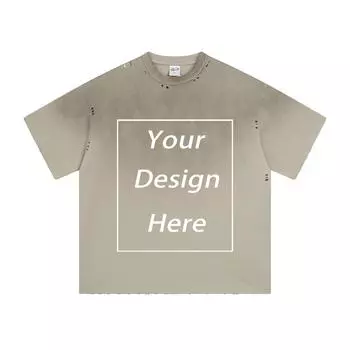 250 г/м 100% хлопок стираная футболка с индивидуальным рисунком принт мужские футболки персонализированная футболка S