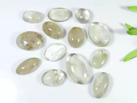 250 карат. Натуральный золотой рутил овальный кабошон драгоценный камень россыпью 13 шт. лот 19-27 мм RQ-1218