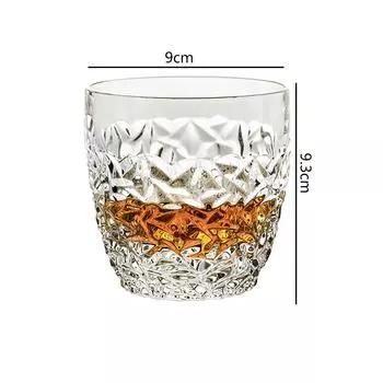 250 мл/350 мл Стакан из резного стекла с алмазной огранкой, Роскошный стакан для виски, Бокал для коктейлей высокого класса, Домашние стаканы для питья, Термостойкая чайная чашка 1pcs