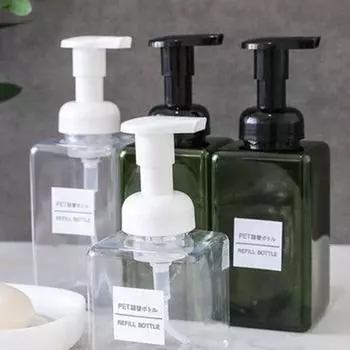 250 мл/450 мл пластиковый дозатор для пенного мыла, герметичный многоразовый насос, создающий бутылку с богатой пеной для очищающего средства для лица, жидкое мыло, шампунь, пенящиеся лосьоны 250ml