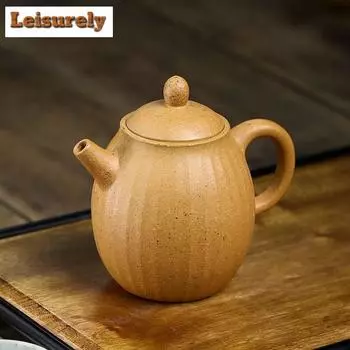 250 мл эстетичные чайники из фиолетовой глины Исин, горшок ручной работы, глиняный чайник с ситечком, чайный сервиз Zisha, украшение, ремесло