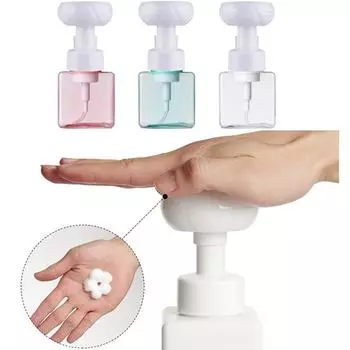 250 мл бутылочка для мыла, пенящиеся лосьоны, многоразовая бутылка, цветок, насос, головка, мыло, шампунь, косметический квадрат, простая креативная пустая бутылка 250ml коричневый