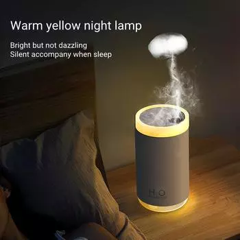 250 мл домашний увлажнитель воздуха для комнаты Usb ультразвуковой кольцевой медуза диффузор для ароматерапии с теплой лампой мини портативный увлажнитель 250ml Pink