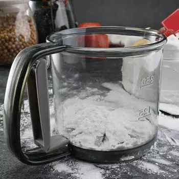 250 мл пластиковое сито для муки с мелкой сеткой, простое в использовании, чистое, ручное, многофункциональное, компактное сито для муки 250ml