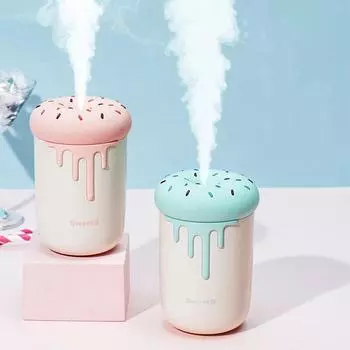 250 мл Прекрасный увлажнитель воздуха в форме пончика USB-диффузор для ароматерапии с романтической светодиодной лампой Ультразвуковой мини-автомобильный распылитель водяного тумана USB Cable