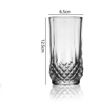 250 мл Роскошный стакан для виски в французском стиле, креативный хрустальный стакан с резьбой, чашки для молока, сока, чая, кружка для холодного американского кофе 1pcs