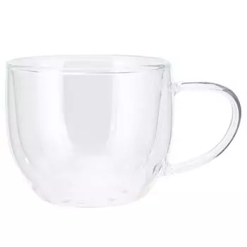 250 мл стеклянная чашка прозрачная с двойными стенками с ручкой для кофе молока чая виски пива