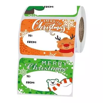 250 шт. Рождественские подарочные этикетки, самоклеящиеся наклейки для подарков, самодельные подарочные наклейки, украшение для подарочной упаковки, простота в использовании