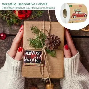 250 шт. Рождественские подарочные наклейки самоклеящиеся рождественские бирки с именами Санта снеговик олень елка F