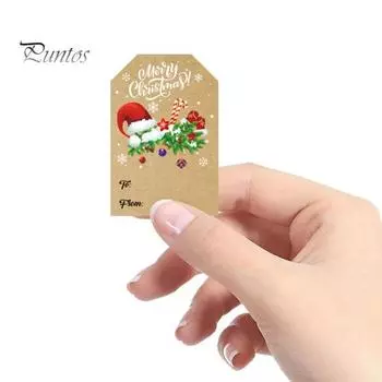 250 шт./рулон, рождественский подарок, бирки, наклейки, самоклеящиеся крафт-бумаги, прозрачный печатный узор, устойчивые к выцветанию, рождественские наклейки 250