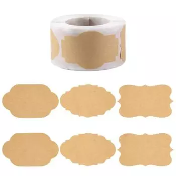 250 шт./рулонов крафт-бумаги пустые декоративные этикетки наклейки ручная работа рождественские подарки бирки баночка для специй конверт для выпечки самоклеящаяся наклейка 3cm