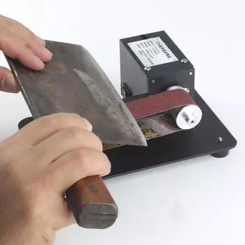 250 Вт мини-ленточная шлифовальная машина, электрическая настольная шлифовальная машина, 7-скоростная регулируемая регулировка, маленькая US Plug & Type 1 чёрный