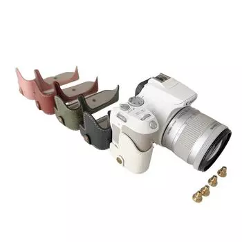 250D ПУ чехол для камеры с половинным основанием для камеры Canon 200D II, Rebel SL3 X10 белый