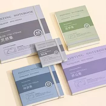 250Gsm Бумага разрываемая тетрадь для рисования Справочник 40 листов Профессиональный толстый картон Акварельный альбом для рисования Граффити Мини-книги as the picture