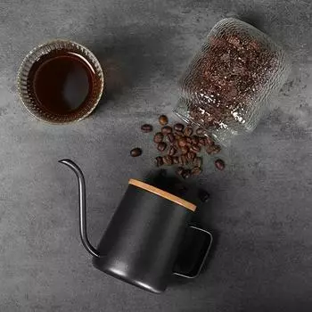 250ml 350ml Coffee Tea Pot Non-stick Coating Food Grade Stainless Steel Gooseneck Drip Kettle Swan Neck Thin Mouth