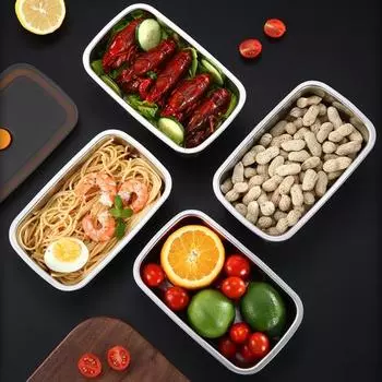 250мл/450мл/600мл/1000мл Контейнер для обеда Пищевой термостойкий 4 стиля Отличный туристический кемпинг для дома L