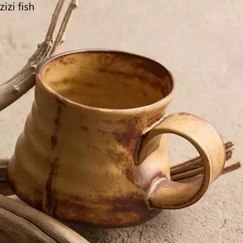 250ml Ceramic Mug Water Cup Breakfast Cup Coffee Cups Milk Tea Cups Milk Mugs Afternoon Tea Mug Coffee Mugs Home Drinkware 201-300ml коричневый