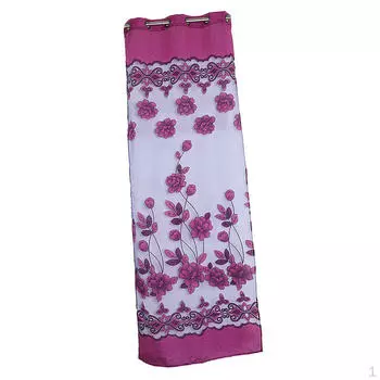 250x100cm Flower Pattern Jacquard Window Tulle Voile Curtain Home Decor Jacquard coffee