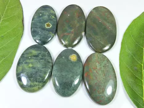 251Cts. Натуральный океанический яшмовый овальный кабошон россыпью драгоценных камней 06 шт. лот 37-43 мм RQ-1117