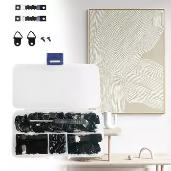 251x Комплект вешалок для картин Треугольный кронштейн для подвешивания Защита от падения Многофункциональный Ассорти