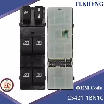 25401-1BN1C Электрический переключатель управления стеклоподъемником Переключатель подъема стекла для Infiniti QX50 (J50Z) QX50 (J50) QX70 (S51) 2007-2017