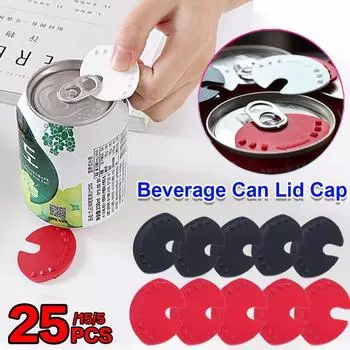 25/15/5 шт. креативные аксессуары, крышка банки для напитков, крышки для газированных напитков, защелки для напитков, верхняя крышка, герметик для пива 5pcs чёрный