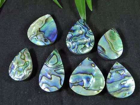 25-28MM натуральный грушевидный кабошон из ракушки абалон россыпью драгоценных камней лот 202 карата. РК-3038