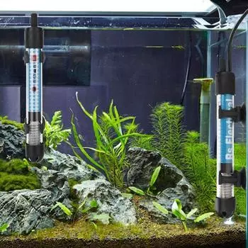 25-300W Submersible Heater LCD Display Digital Turtle Jar Heating Rod For Fish Turtle Tank XL синий