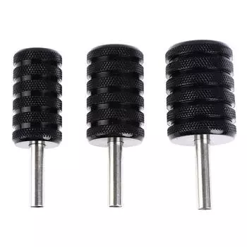 25/30/35 мм рифленая поворотная самоблокирующаяся алюминиевая сплавная ручка для тату-машинки черная 25MM