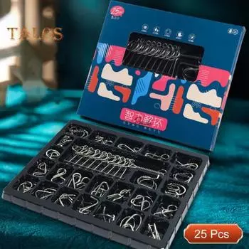 25/30/45 шт./компл. Металлическая головоломка-кольцо, головоломка для мозга, 3D-головоломка с проволокой, для детей и взрослых, тест на логику и IQ, обучающая игрушка-блокиратор для малышей и мальчиков 30PCS