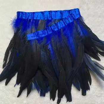 25-30 см/10-12 дюймов, перья на хвосте петуха, бейка, 10 метров, черное, красное, синее платье, украшения для самостоятельного изготовления, аксессуары для поделок, лента, шлейф 25-30cm