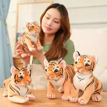 25/30 см милые мягкие куклы-тигры милая имитация мини-тигра плюшевые игрушки Kawaii куклы мягкая подушка с животными для детей подарок для девочек 25cm