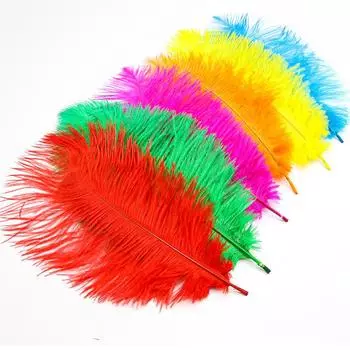 25-30 см страусиные перья страусиные перья аксессуары аксессуары свадебные перья 10pcs яблочный зеленый