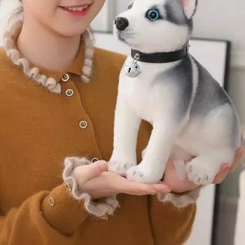 25/30см Симуляция Хаски Прекрасное Выражение Добрый к коже Спальня Декор Мода Щенок Мягкая игрушка Push Кукла Украшение гостиной C 25 cm