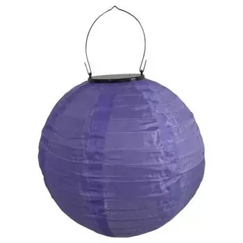 25/30СМ Складной Солнечный Фонарь с Ручкой IP44 Водонепроницаемый Наружный Садовый Подвесной Китайский Традиционный Декоративный Светодиодный Тканевый Фонарь 25cm фиолетовый