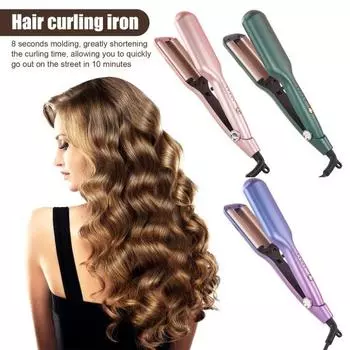 25/32 мм щипцы для завивки в форме яичного рулета с 5 регулируемыми температурами, бигуди для французских волн, быстрый нагрев, электрические щипцы для завивки волос, женские волнистые щипцы для завивки волос 25mm UK зелёный